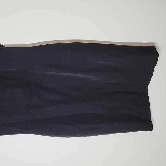 Tavrovska square neck cap sleeve blk midi cocktail dress career Classic Holiday - Picture 3 of 9